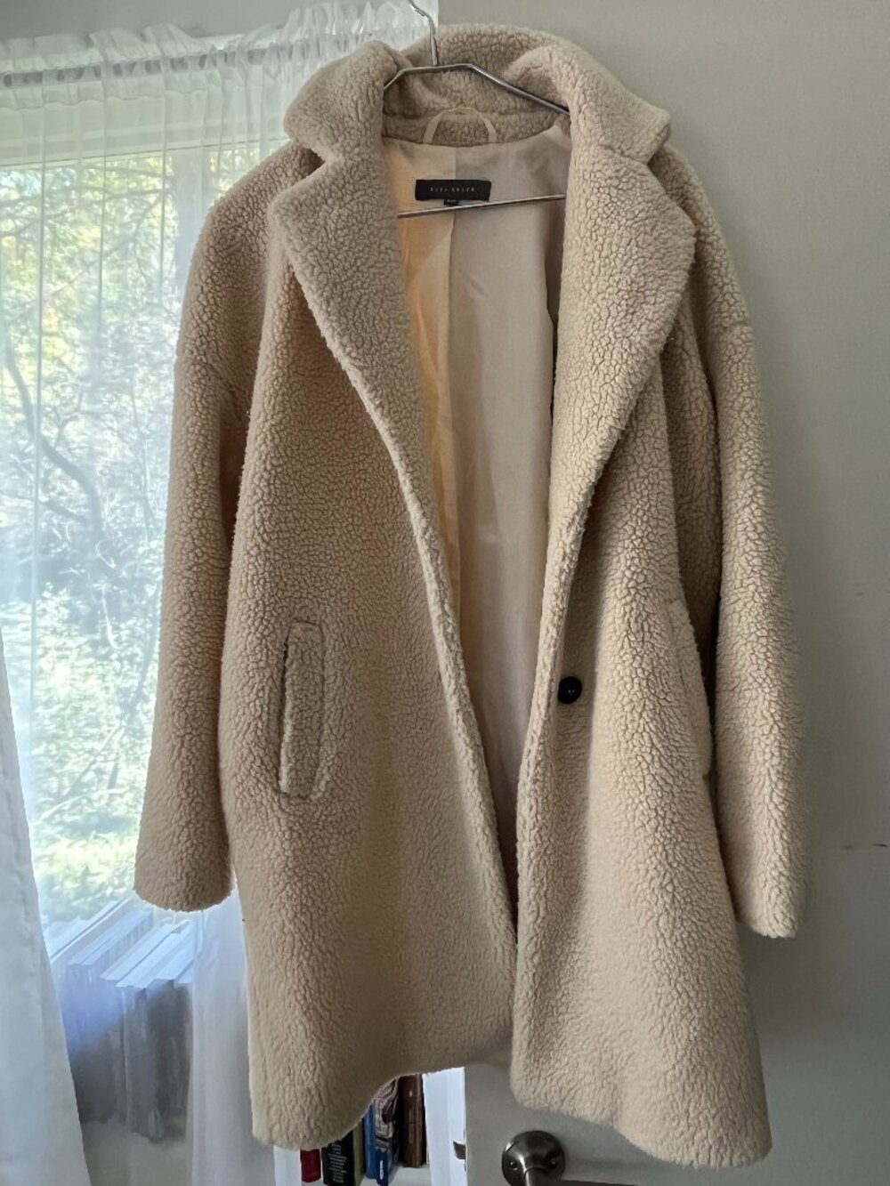 Suzy Shier Tan Teddy Coat